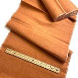 REMNANT, 1-3/8 Yard PIECE Sweet Potato Curry Chunky Mid-Weight Slubby Hand Weave, Vintage Kimono Silk from Japan #402