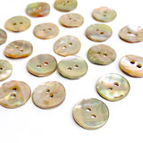 Re-Stocked, Abalone Mixed Rainbow Beige Naturals, 7/16" Round 2-hole, 11mm, 120 Buttons for $17.00  #LP-50