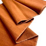 REMNANT, 1-3/8 Yard PIECE Sweet Potato Curry Chunky Mid-Weight Slubby Hand Weave, Vintage Kimono Silk from Japan #402