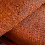 REMNANT, 1-3/8 Yard PIECE Sweet Potato Curry Chunky Mid-Weight Slubby Hand Weave, Vintage Kimono Silk from Japan #402