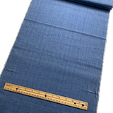 Dusty Navy Chunky Mid-Weight Slubby Hand Weave, Vintage Kimono Silk from Japan By the Yard #403