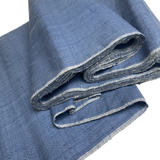 Dusty Navy Chunky Mid-Weight Slubby Hand Weave, Vintage Kimono Silk from Japan By the Yard #403