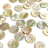 Re-Stocked, Abalone Mixed Rainbow Beige Naturals, 7/16" Round 2-hole, 11mm, 120 Buttons for $17.00  #LP-50