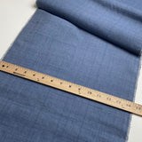 Dusty Navy Chunky Mid-Weight Slubby Hand Weave, Vintage Kimono Silk from Japan By the Yard #403