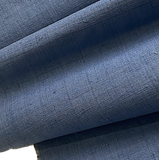 Dusty Navy Chunky Mid-Weight Slubby Hand Weave, Vintage Kimono Silk from Japan By the Yard #403