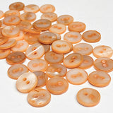 Re-Stocked BULK DEAL Wild Peaches/Feral Tigers 3/8" Tiny Rustic 10mm 2-Hole Shell Buttons /10mm, Pack of 500 Buttons,  #LP-128