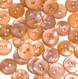 BULK DEAL Wild Peaches/Feral Tigers 3/8" Tiny Rustic 2-Hole Shell Buttons /10mm, Pack of 500 Buttons,  #LP-128
