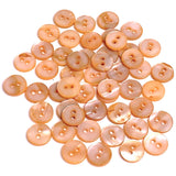 Re-Stocked BULK DEAL Wild Peaches/Feral Tigers 3/8" Tiny Rustic 10mm 2-Hole Shell Buttons /10mm, Pack of 500 Buttons,  #LP-128