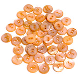 BULK DEAL Wild Peaches/Feral Tigers 3/8" Tiny Rustic 2-Hole Shell Buttons /10mm, Pack of 500 Buttons,  #LP-128