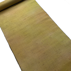 Ephemeral Blur Golden Olive/Brown Lustrous Slubby Vintage Kimono Silk (Bokashi?) from Japan By the Yard #405