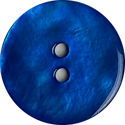 Royal Blue Shiny Agoya 2-Hole Button 13/16"  Per Button 20mm  #1232