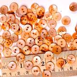 BULK DEAL Wild Peaches/Feral Tigers 3/8" Tiny Rustic 2-Hole Shell Buttons /10mm, Pack of 500 Buttons,  #LP-128