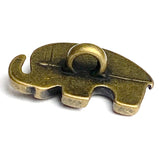 Little Brass Elephant "Jaybo" Button 3/4" Metal, 20mm, Shank Back   #SWC-42