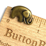 Little Brass Elephant "Jaybo" Button 3/4" Metal, 20mm, Shank Back   #SWC-42