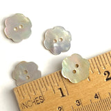 DEEP SALE, Flower-Shaped Moonrise Mother of Pearl Shell 5/8", Pack of TEN Buttons. 15mm   #LP-21
