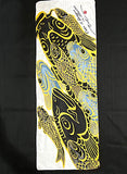 Carp and Dragon Gion Festival Cotton Tenugui Towel from Japan, 100% Cotton 12" x 34"  #RK-10