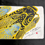 Carp and Dragon Gion Festival Cotton Tenugui Towel from Japan, 100% Cotton 12" x 34"  #RK-10