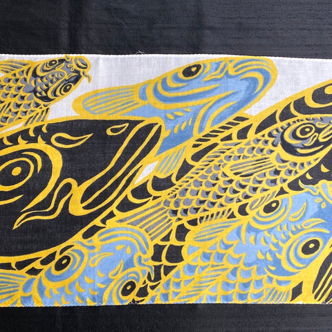 Carp and Dragon Gion Festival Cotton Tenugui Towel from Japan, 100% Cotton 12" x 34"  #RK-10