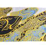 Carp and Dragon Gion Festival Cotton Tenugui Towel from Japan, 100% Cotton 12" x 34"  #RK-10