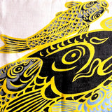 Carp and Dragon Gion Festival Cotton Tenugui Towel from Japan, 100% Cotton 12" x 34"  #RK-10