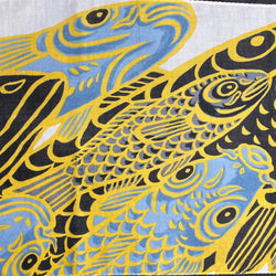 Carp and Dragon Gion Festival Cotton Tenugui Towel from Japan, 100% Cotton 12" x 34"  #RK-10