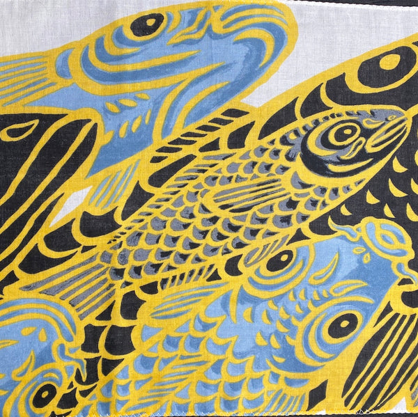 Carp and Dragon Gion Festival Cotton Tenugui Towel from Japan, 100% Cotton 12" x 34"  #RK-10