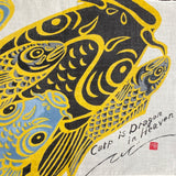 Carp and Dragon Gion Festival Cotton Tenugui Towel from Japan, 100% Cotton 12" x 34"  #RK-10
