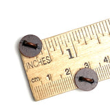 Indian Head, Tiny Replica, 7/16" Antique Copper Color, 11mm, Shank Back. TEN FOR $4  #FJ-18