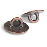 Bulk Deal, 30 Buffalo Nickel Replica Buttons, Tiny 7/16" Dark Copper, Metal Shank Back.   # FJ-19-30