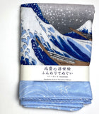 Re-Stocked, Great Wave of Kanagawa Cotton Tenugui Towel from Japan, 100% Cotton 12" x 34"  #RK-11