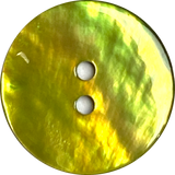 Bright Lime Green Shiny Agoya 2-Hole 3/4" Button 20mm, Sold Per Button #1248