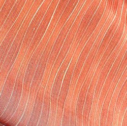 Peachy Salmon Wavy Wine-Kissed Stripes, Vintage Kimono Silk from Japan By the Yard,  #321
