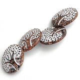 Tree of Life Rust/White 1" Metal Button #SWC-29