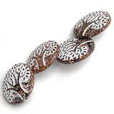 Rust/White Tree of Life 1" Metal Button Shank Back #SWC-29