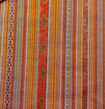 Woven Fancy Ribbon-Like Almost Southwestern Stripes, Vintage Kimono Silk from Japan By the Yard,  #324