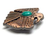 1-1/2" Copper/Faux Turquoise Thunderbird Screw Back Concho 1.5"  #SWH-115