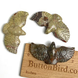New Markdown, Three Stone Hawk Pendants, Polished Ocean Jasper in Earth Tones, 2"  #LP-16-A