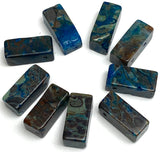 New Markdown, Midnight Ocean Semi-Rustic Cuboid Jasper Beads, 22mm Pack of 11 Beads,  #LP-34