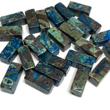 New Markdown, Midnight Ocean Semi-Rustic Cuboid Jasper Beads, 22mm Pack of 11 Beads,  #LP-34