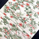 Okinawa Serenity, True Bingata Hand Dyed Chirimen Silk Crepe from Japan By the Yard #326