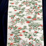 Okinawa Serenity, True Bingata Hand Dyed Chirimen Silk Crepe from Japan By the Yard #326