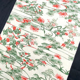 Okinawa Serenity, True Bingata Hand Dyed Chirimen Silk Crepe from Japan By the Yard #326