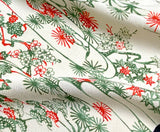 Okinawa Serenity, True Bingata Hand Dyed Chirimen Silk Crepe from Japan By the Yard #326