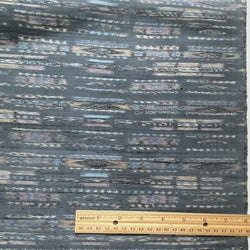 REMANT, Steel Blue Gray Woven Abstract, Unique Kimono Silk from Japan 14" x 5/8 Yard #770