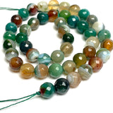 Last Strand, Green Agate Bead Mix, 8mm Faceted Grade A High Shine 5/16" Approx. 45 Beads  #LP-93