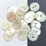 Running Low, Ivory/Off-White River Shell 11/16" Iridescent 2-hole, 17mm,  Pack of 21, #LP-96