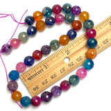 New Markdown, Jewel Agate Bead Mix, 10mm Faceted 3/8" High Shine 15" Strand,  #LP-101