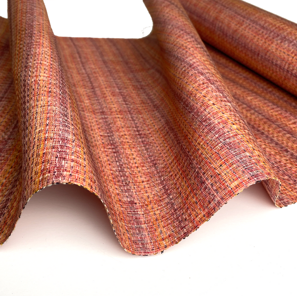 Sunset from Kochi Vintage Yarn Dyed Kimono Silk from Japan By the Yard #771