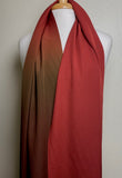 SALE, Maroon/Chocolate Ombre, Liquid Drape Vintage Kimono Silk Crepe from Japan Hand Dyed Bokashi  4.5 Yard Piece  #182