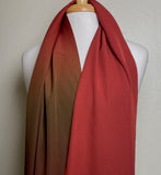 SALE, Maroon/Chocolate Ombre, Liquid Drape Vintage Kimono Silk Crepe from Japan Hand Dyed Bokashi  4.5 Yard Piece  #182